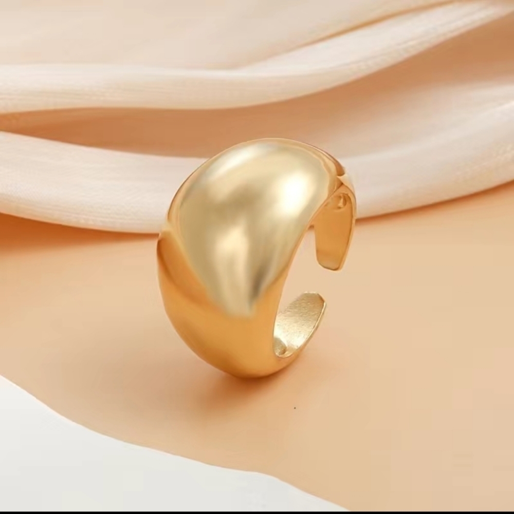Classic Gold Dome Adjustable Ring